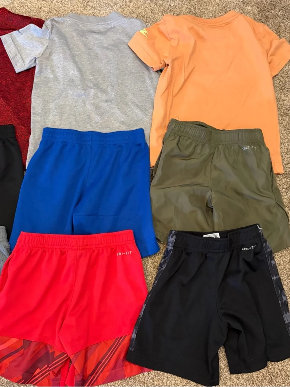 Nike Boys Athletic Tops & Shorts Bundle - Blue, Red, Gray, Orange, Black Size 4 - Picture 12 of 14